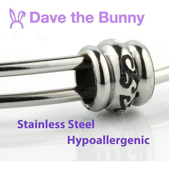 Shopaholic Text Fancy Charm Bangle - Picture 4 of 5